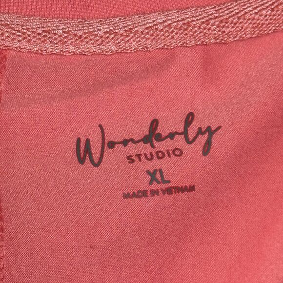 Wonderly Womens StudioTank Top XL Pink Coral Pummy Tanks Soft Stretch Basics - Picture 3 of 9
